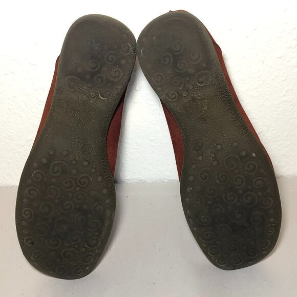 PRIVO Loafers Women's Size 6 Red Black Slip On Slip On Faux Suede - Picture 3 of 9